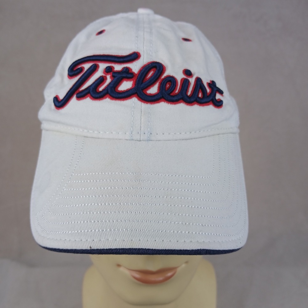 Titleist New Era Cap‎ White Adjustable Canvas Golf